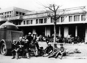 中国的日本士兵和坦克，c.1920-40 作者 日本摄影师